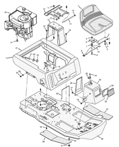 Body Chassis Diagram and Parts List for 30545X192A  Briggs and Stratton Lawn Tractor